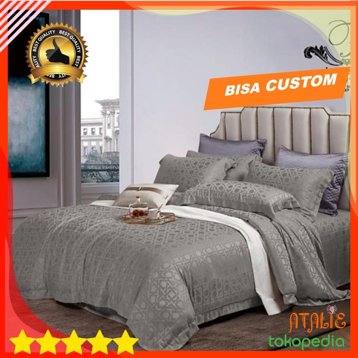 BED COVER SET SERAT BAMBU 180X200 KING KOIL SUPER PREMIUM BISA CUSTOM