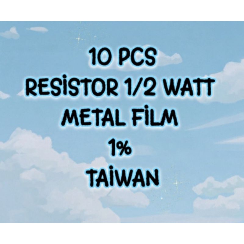 resistor metal film 1/2watt 1% resistor metal film 0.5 watt taiwan / resistor 1/2watt taiwan