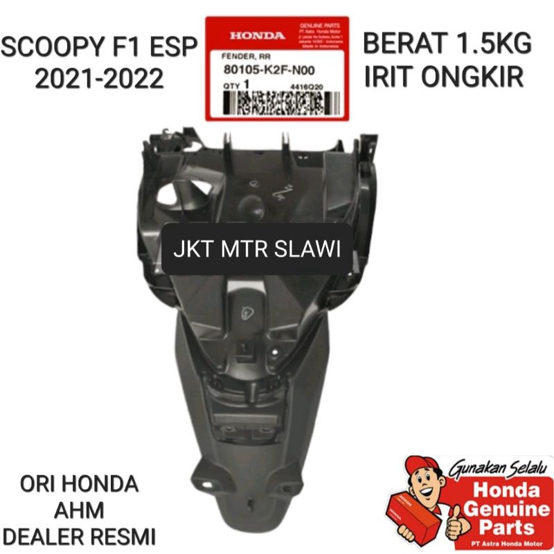 80105-K2F-N00 spakbor belakang, fender rr, slebor belakang,spakbor belakang scoopy prestige 2021-2023 asli honda