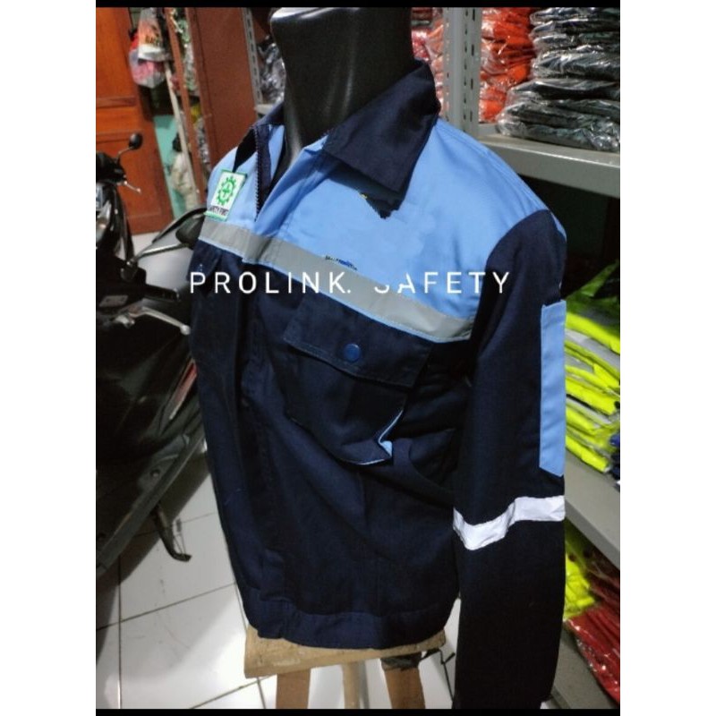 BIRU MUDA NAVY DONGKER RESLETING BAJU SERAGAM SAFETY