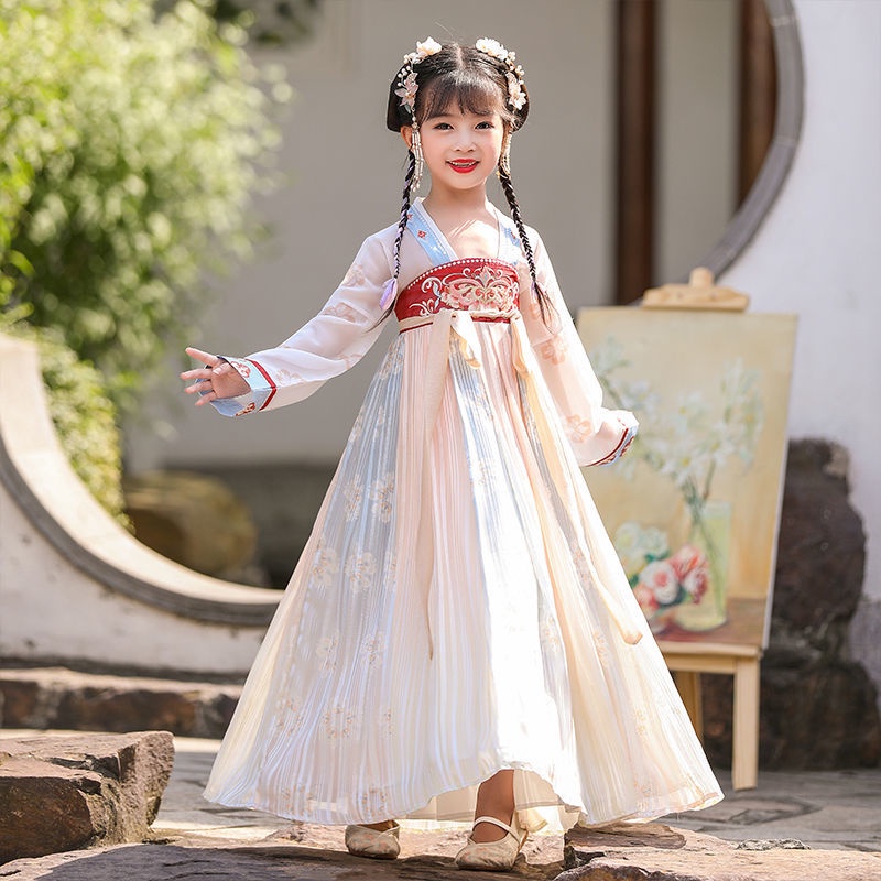 Children's Hanfu girls' winter super fairy fairy gradient Ru skirt Chinese style girls' dress childr