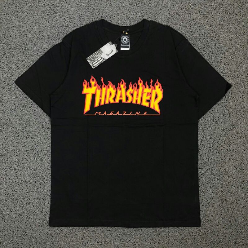 KAOS THRASHER FLAME | BAJU THRASHER FLAME FULL TAG & LABEL PREMIUM