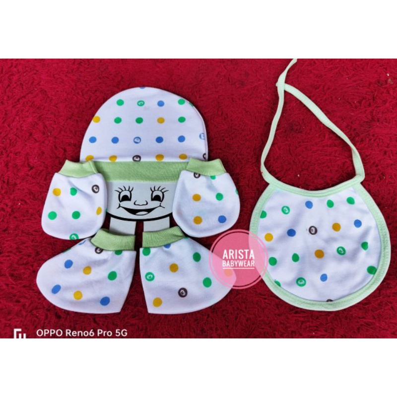 SET 4IN1, ARIFA BABY, MOTIF POLKADOT