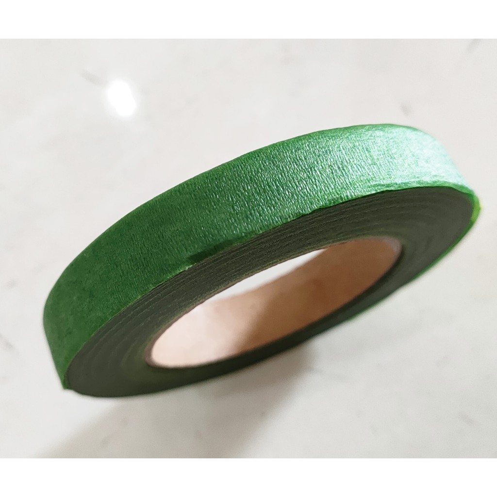 

FLORAL TAPE / ISOLASI 12 MM ( 1/2 INCI ) X 30 YARD WARNA HIJAU