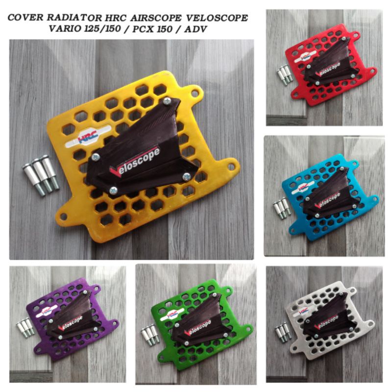 Cover radiator airscope hrc cnc vario 125 150 pcx 150 adv airscope veloscope black full cnc almunium cnc