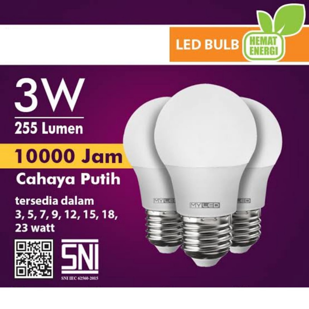 [WS] LAMPU BULB LED LAMPU LED PREMIER A BULB 3w, 5w , 7w , 9w, 12w ,15w