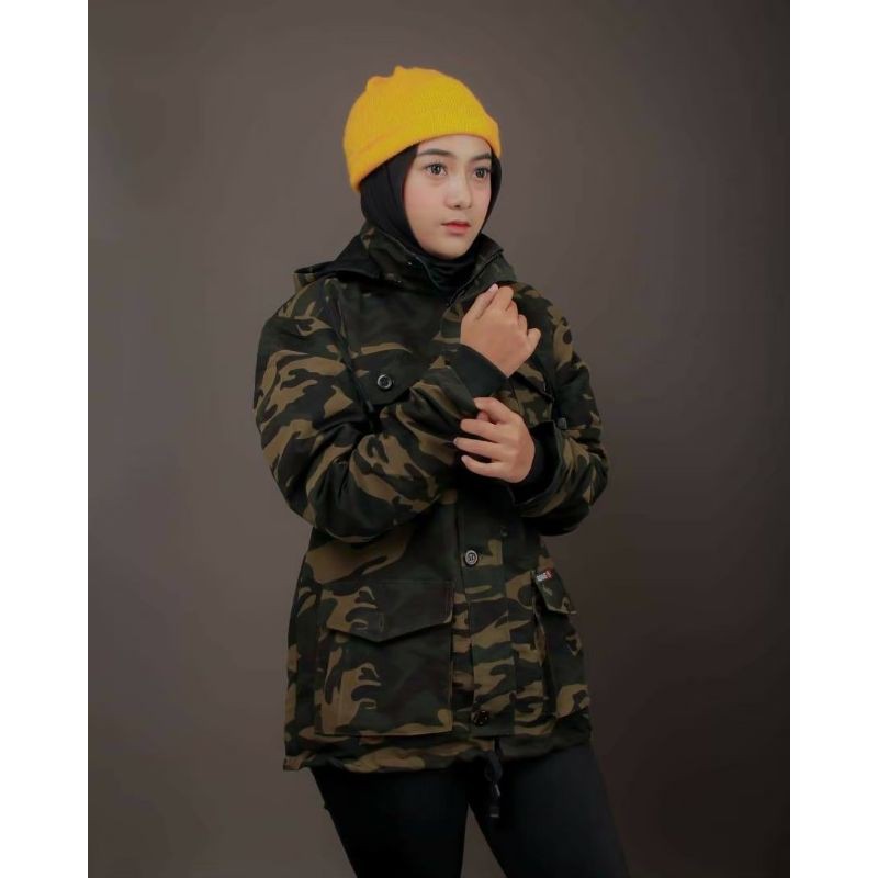 Jaket Pria Parka Army / Jaket Loreng / Jaket Militer / Jaket Distro