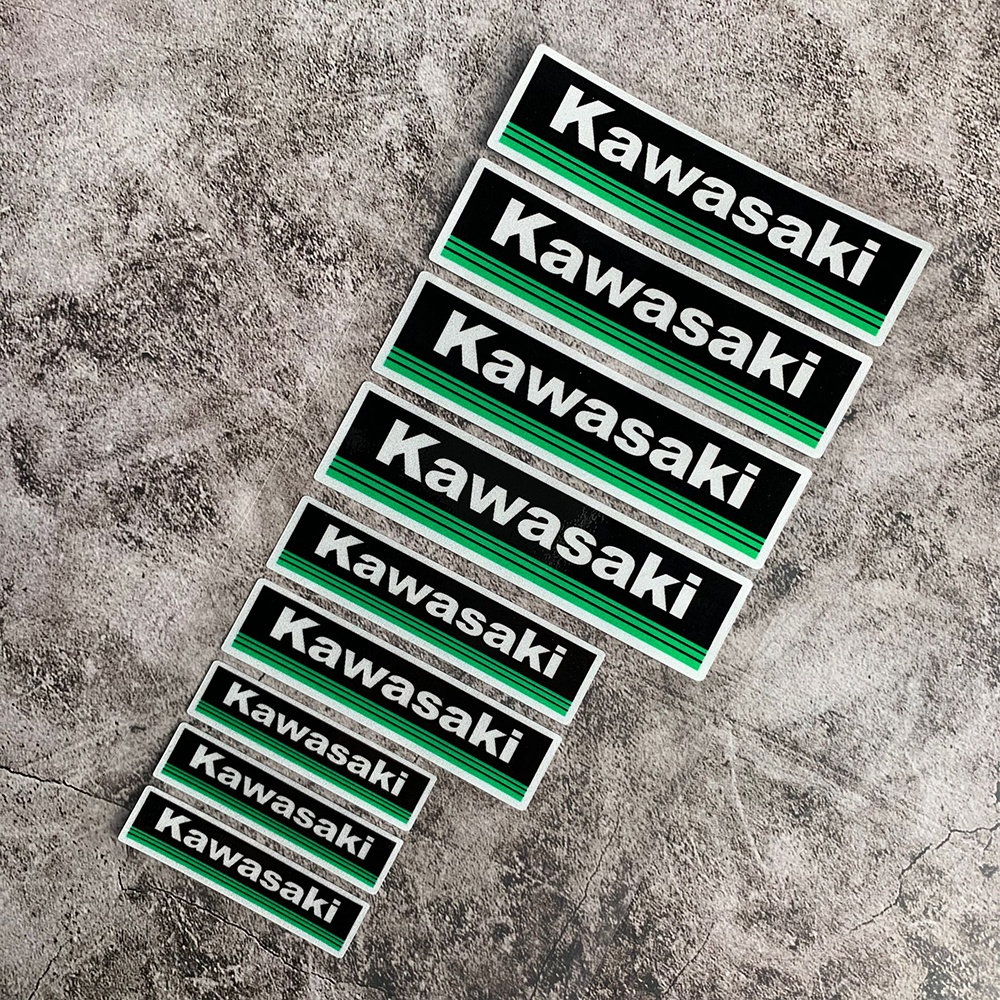 Kawasaki Motor Stiker Reflektif Logo Stiker Helm Dekorasi Stiker