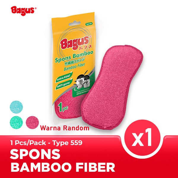 Bagus Sabut Spons bamboo fiber 1pc Sponge cuci piring 559