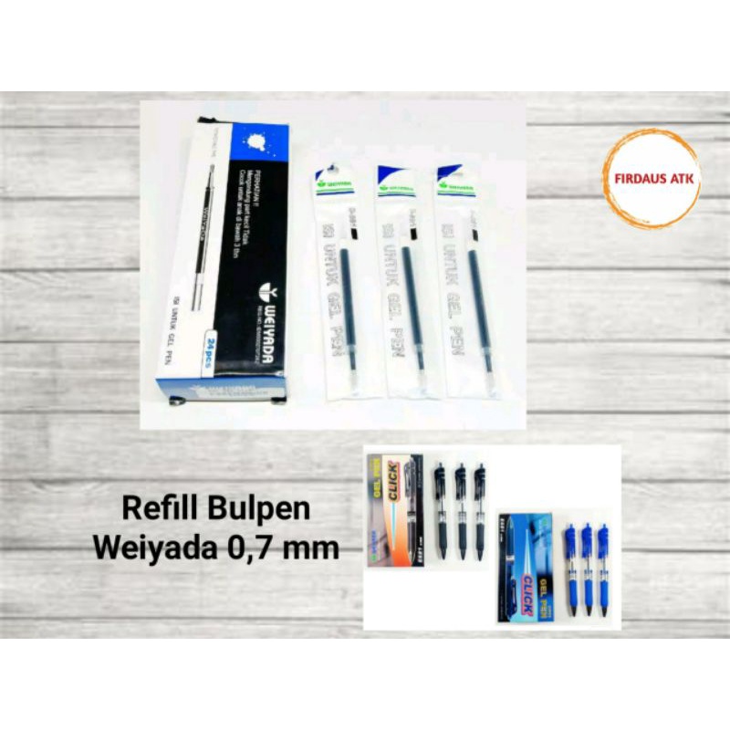 

1 PCS REFILL BOLPEN GEL 681 WEIYADA / REFILL BULLPOINT GEL 0.7MM / REFILL PULPEN