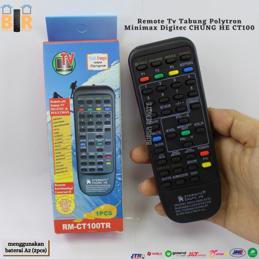 Remot / Remote TV TABUNG POLYTRON MINIMAX Digitec ninja CT100 tanpa setting