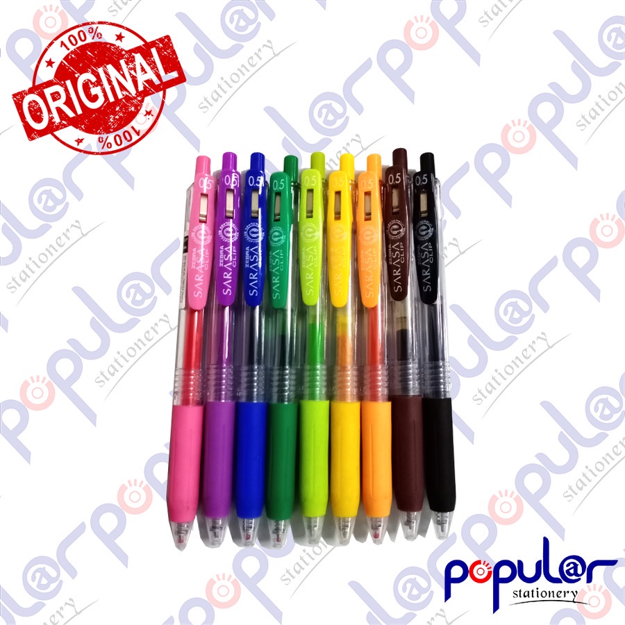 

Ballpoint / Pulpen / Pena Zebra Sarasa Clip 0.5 - Hitam-Biru-Hijau-Pink-Ungu-Kuning-Orange