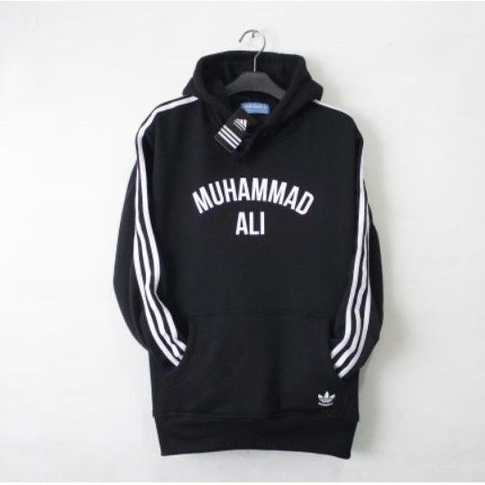 Jaket Hoodie Pria Adidas X Muhammad Ali Hitam Premium