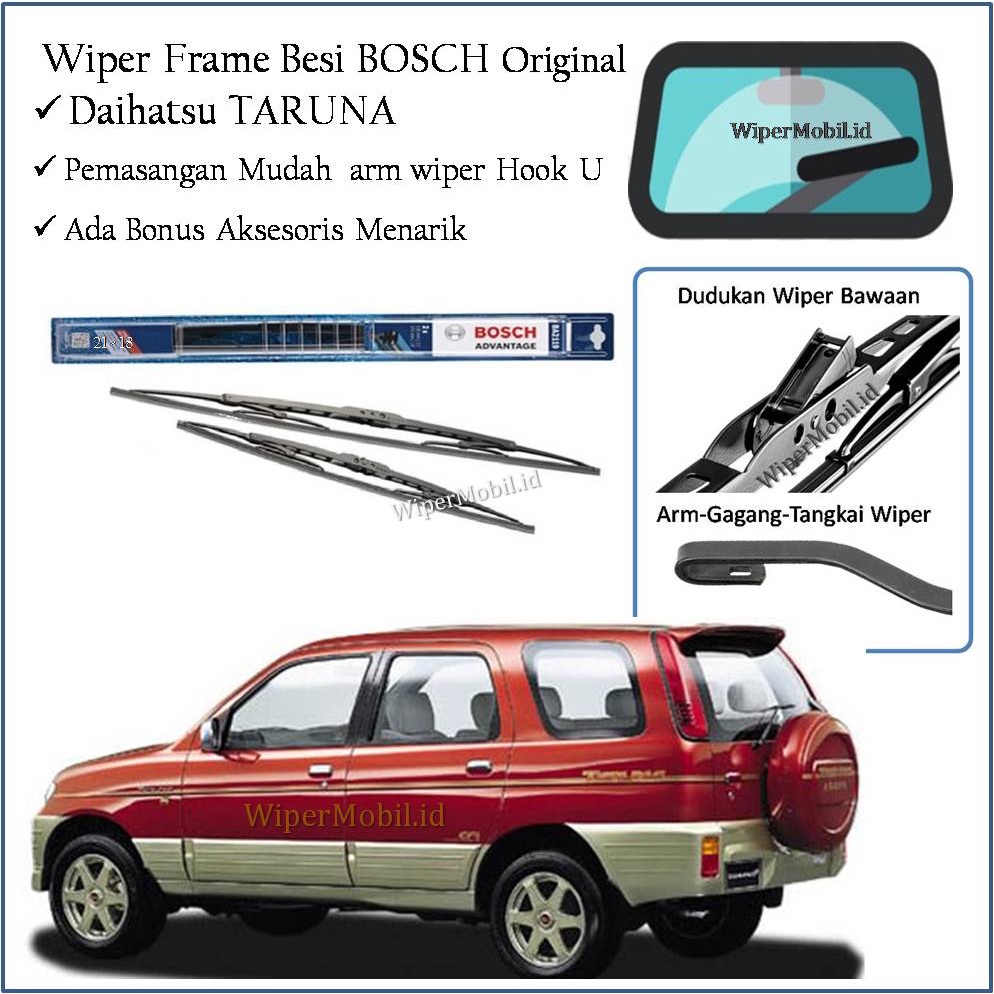 Wiper Kaca Mobil Daihatsu Taruna 1999 2000 2001 2002 2003 2004 2005 2006 Merk Bosch Ori