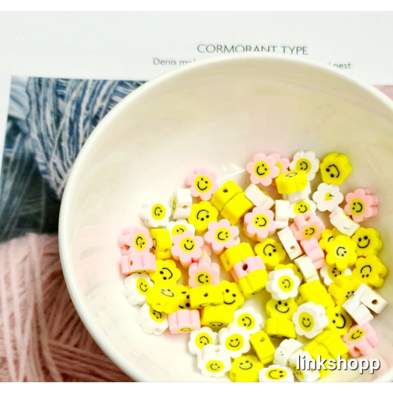 MANIK MANIK CLAY POLYMER SMILE BUNGA WARNA