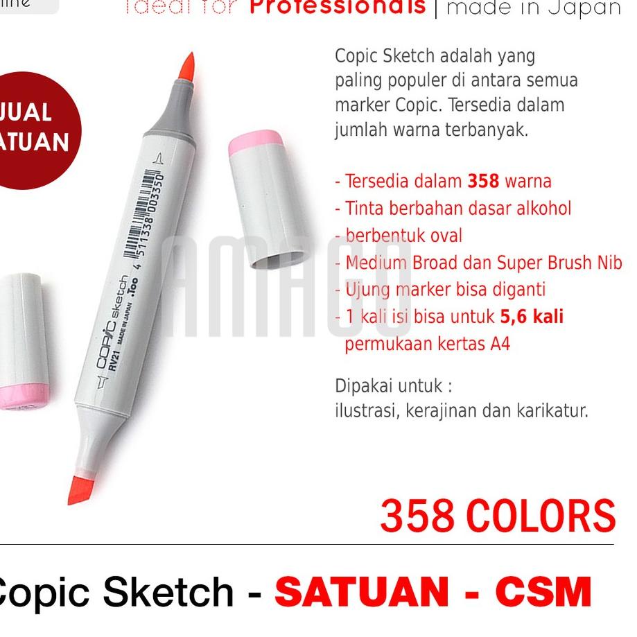 

Terbaru! COPIC SKETCH MARKER - CSM - SATUAN ..