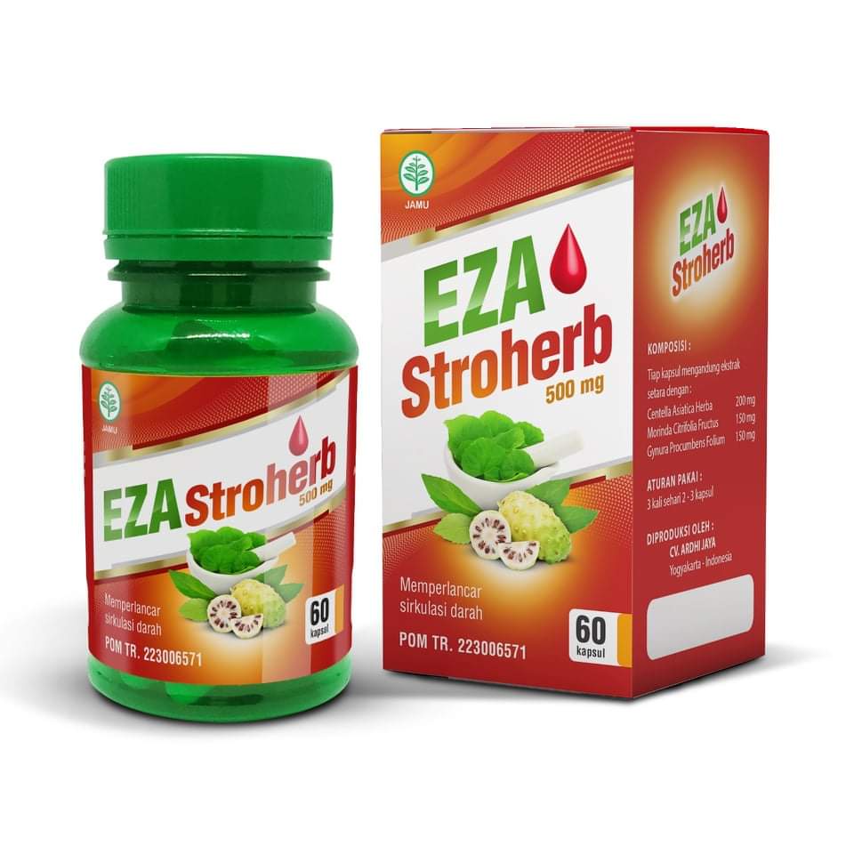 Memperlancar Sirkulasi Aliran Darah Obat Stroke Eza 60 Kapsul | Eza Stroherb
