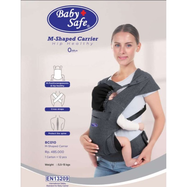 BC010 Baby Safe M Shape Carrier / Gendongan Bayi Babysafe M-Shape