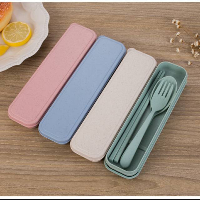 Set Sendok Garpu sumpit I Cutlerly Set Alat Makan Sendok Box I Paket Sendok Traveling