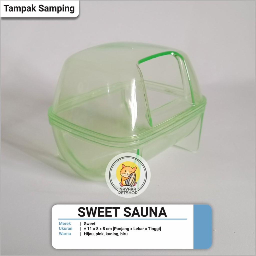 Sweet Sauna Tempat Mandi Pasir Hamster Mainan Rumah Hewan