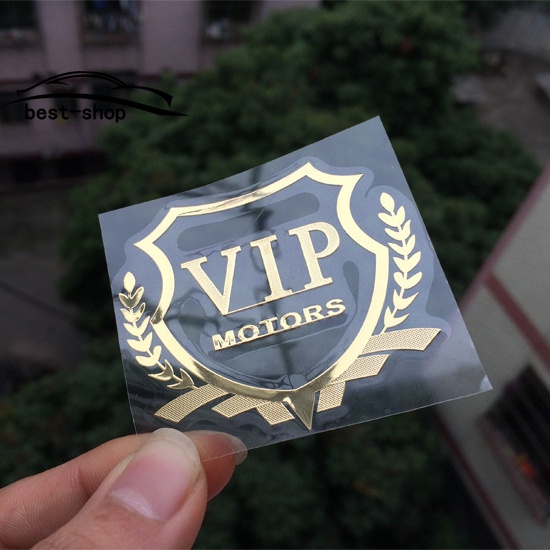 1pc Car Styling VIP Metal Golden Stiker Dekorasi Mobil Audi Buick Kia