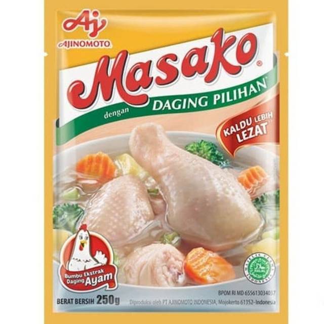 

Masako Rasa Ayam 250 Gram Harga Per Pcs