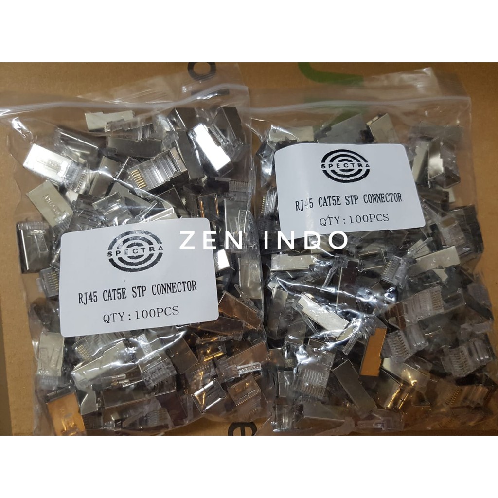 Konektor RJ45 RJ 45 FTP STP Cat5e isi 100 buah