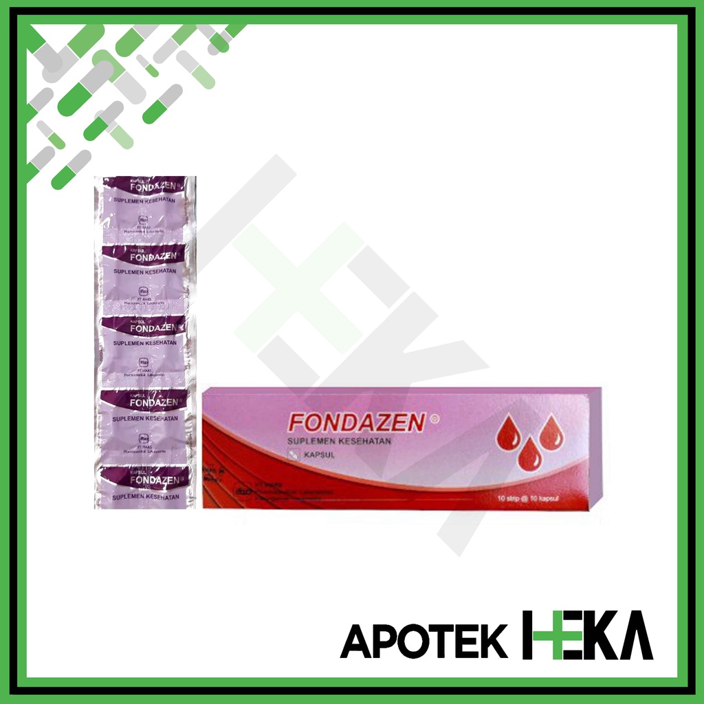 Fondazen Kapsul Box isi 10x10 Tablet - Suplemen Tambah Darah Anemia (SEMARANG)