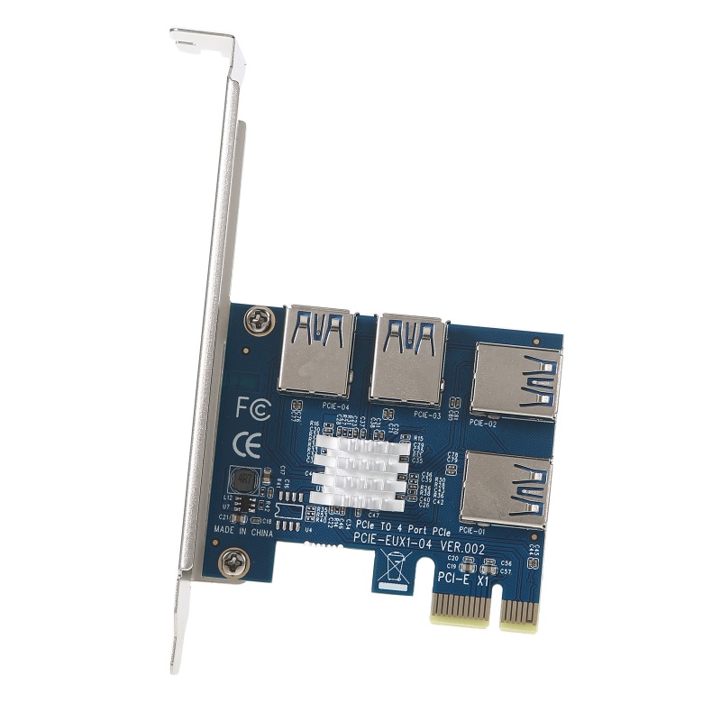 Btsg PCI-E 1X Ke Kartu Riser 4X Eksternal USB 3.0 Adapter Card Untuk Komputer Desktop