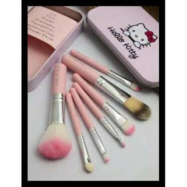 KUAS HELLO KITTY 7 IN 1, ALAT MAKEUP, BRUSH MAKE UP, ALAT KECANTIKAN