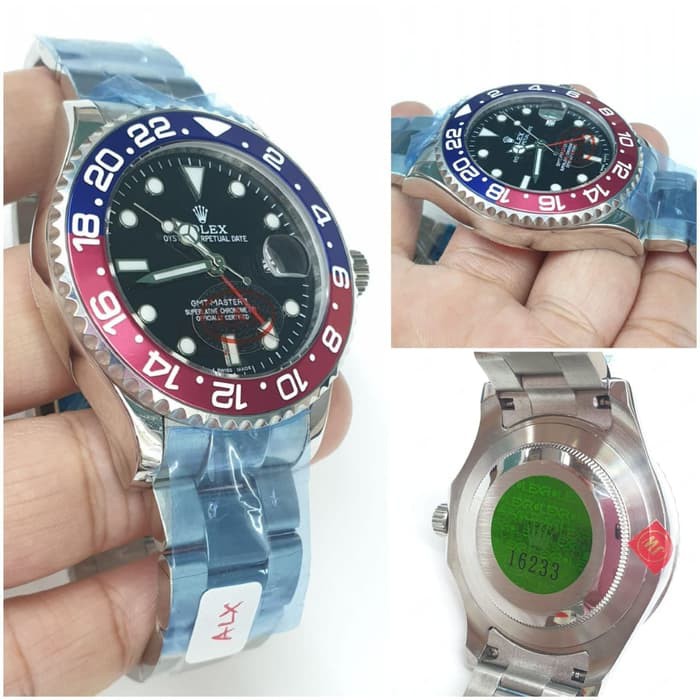 Rolex GMT Master II Silver dial Black Red GRADE AA MIYOTA