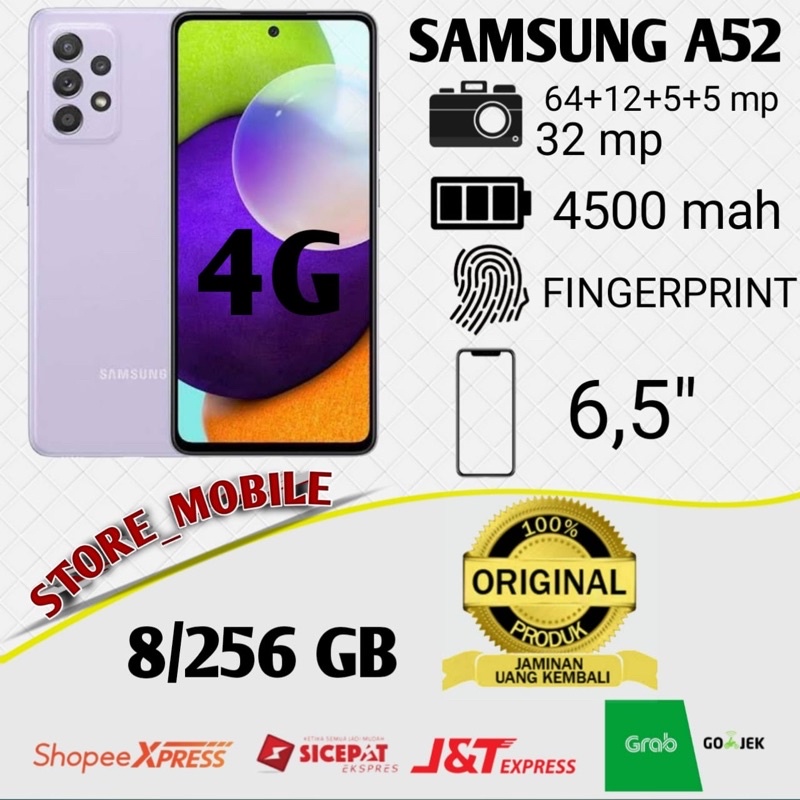 SAMSUNG GALAXY A52 8/256 RAM 8GB ROM 256GB GARANSI RESMI