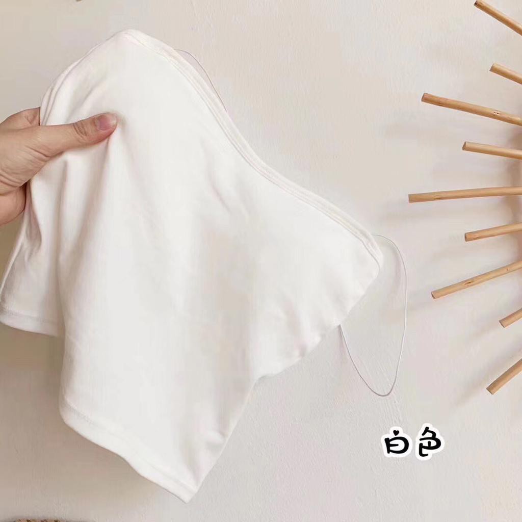 Feminin Tanktop Bra dengan Cup BH Singlet Atasan Wanita Import Murah-Putih