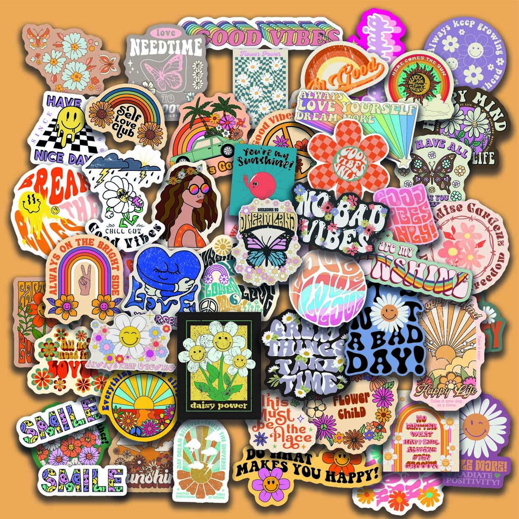 

STIKER GROOVY PEACE FASHION CUTE STICKER UNTUK LAPTOP HP KULKAS RUMAH sepeda