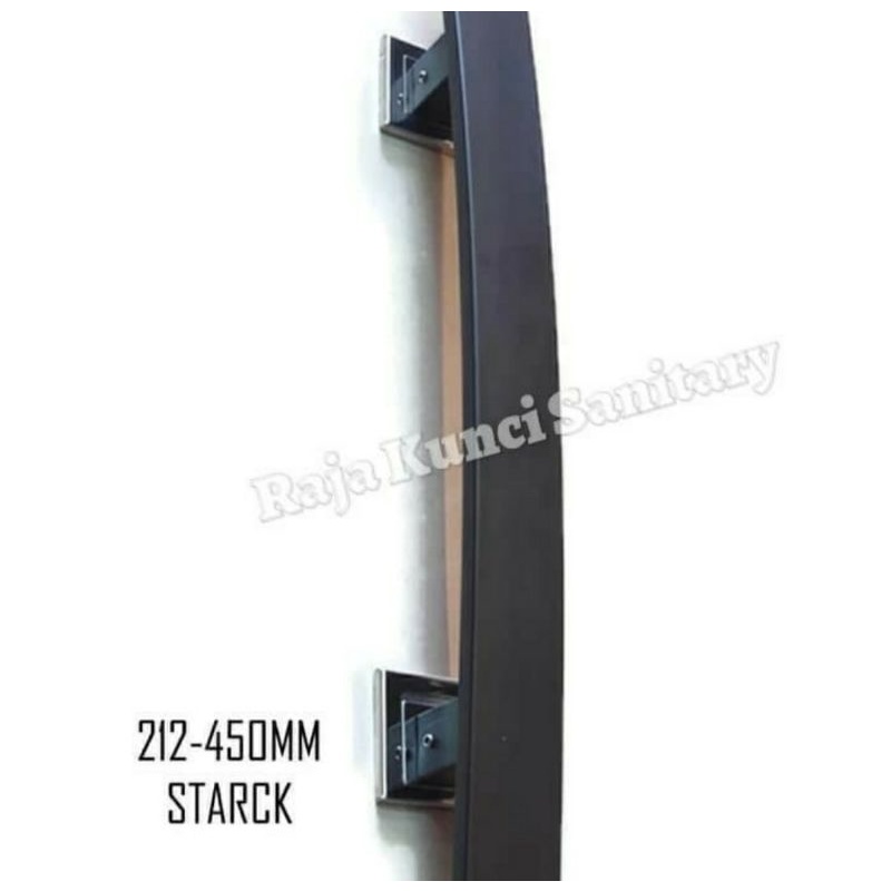 Pull Handle Starck Hitam 212-45cm Matt Black/Gagang Pintu/Tarikan Pintu Stainless