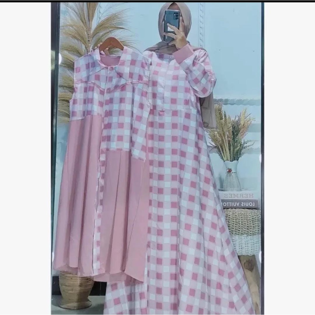 GAMIS  SUPER JUMBO PLUS BLAZER CERUTY PISAH// Gamis MONALISA JUMBO XXXL LD 130[ BB 95-120 KG] //OUTER CERUTY BEBYDOLL-KOTAK DUSTY