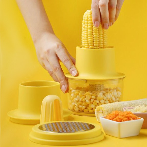 BRGUNIK 2in1 Multi-Fungsi Parutan Jagung &amp; Parutan Jahe Corn Stripper Alat Pemarut Jagung BPA Free R355