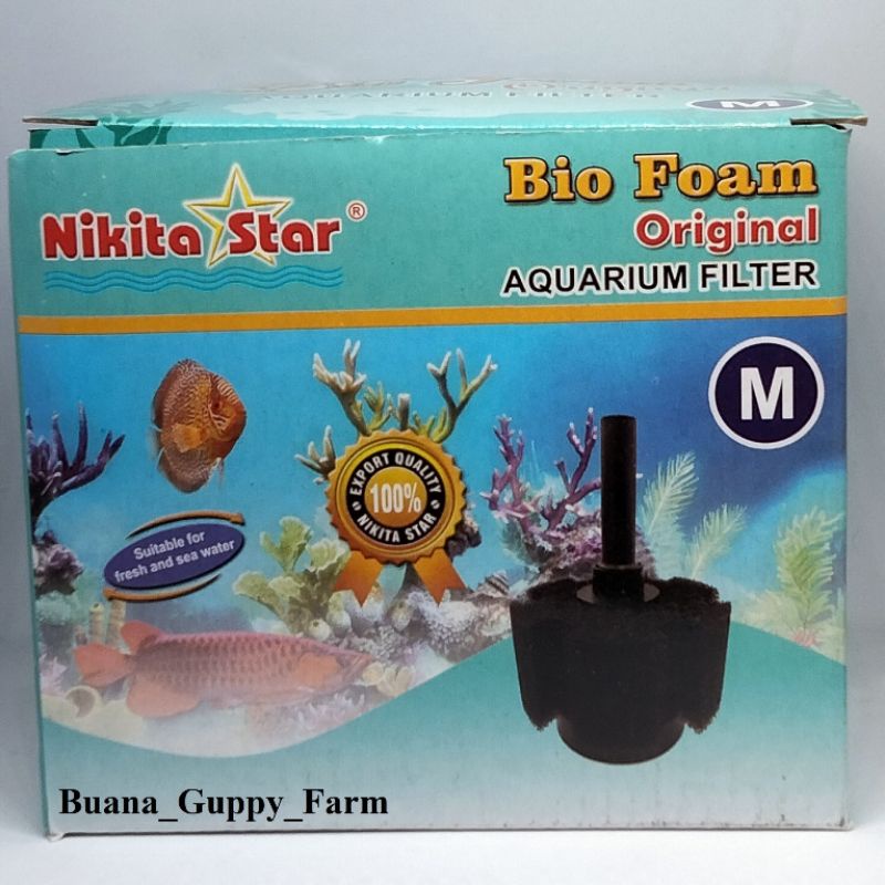 BIO FOAM UKURAN M AKUARIUM FILTER NIKITA STAR / BIO FOAM FILTER SIZE M / BIO SPONGE FILTER AKUARIUM