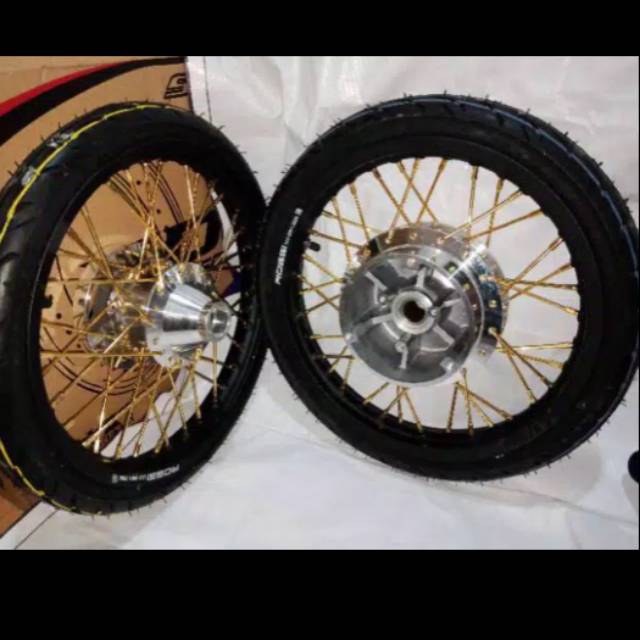 Sepaket Velg ban Yamaha Nmax.Aerox.Lexi.velg 185 215 ring 14 sepaket bonus stel
