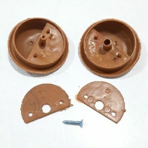 Tarikan Bulat PVC Plastik COKLAT Toilet / Handle Pintu Kamar mandi WC (G757)