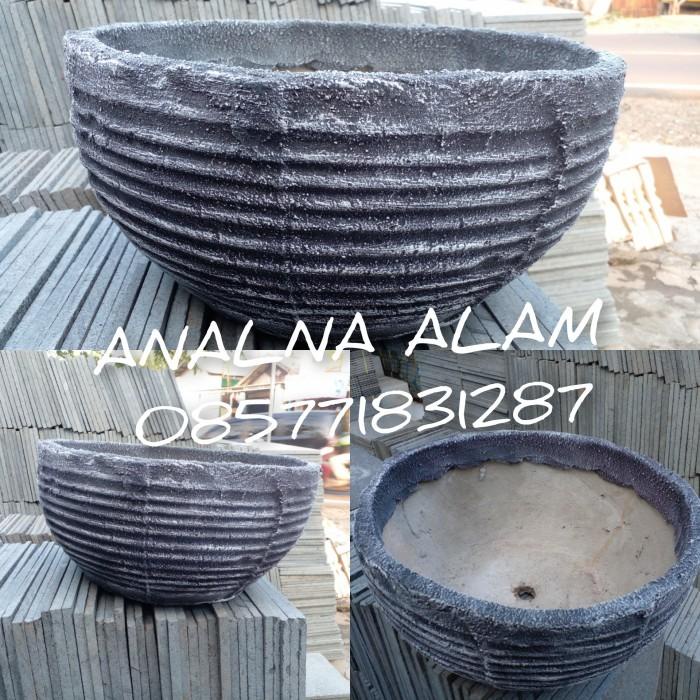 pot batu taman teratai mancur kolam diameter 40cm