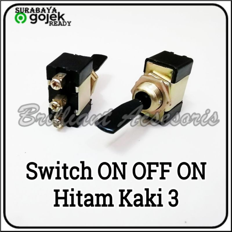 Switch Saklar - ON OFF ON - 12v / 24v - Kanan Tengah Kiri