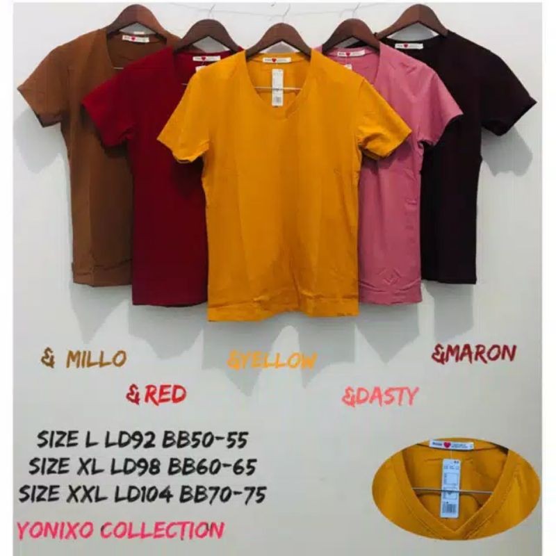 KAOS BELLE LENGAN PENDEK KRAH V SIZE L-XXL