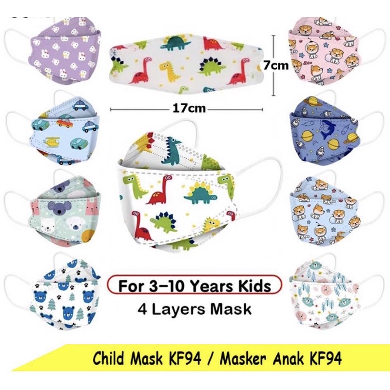 Masker Anak Kf94 Masker Mouson KF94 anak kids isi 10pc