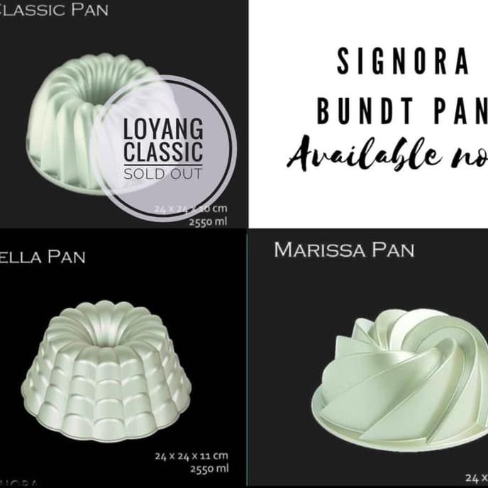 (READY COD) loyang kue Signora loyang marmer cake loyang tulban cetakan kue loyang TERLENGKAP