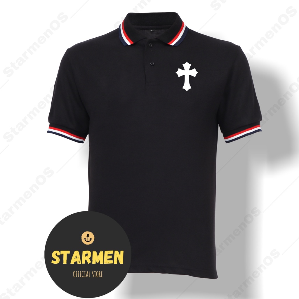 Kaos Polo Shirt Pria Kerah Logo CROSS