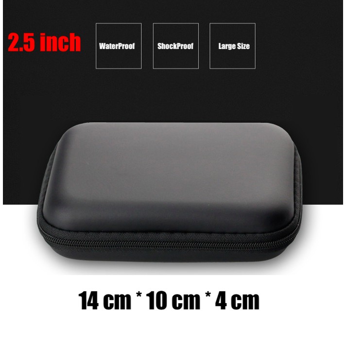 2.5 Inch HDD Case Storage Earphone Powerbank Cable Shockproof Box