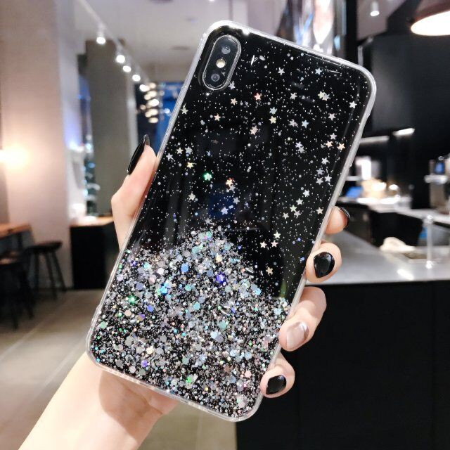 iPhone 11 Pro Max iPhone 6s iPhone 7 8 Plus iPhone XR iPhone XS Max Bersinar Bintang Lembut Kasus Glitter Case DGX