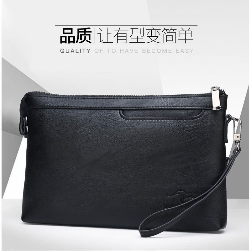 [ORIGINAL] Junzidaishu Dompet Clutch Kulit Import Pria Korean Fashion Handbag Men's Folder Bag