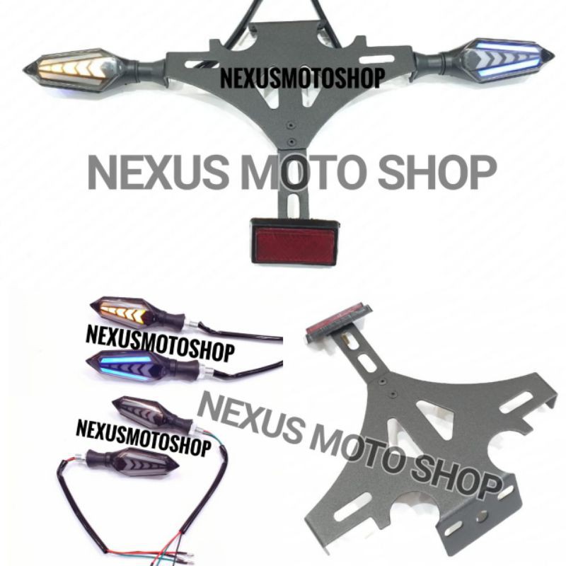 lampu sen led belakang ninja 250 SL braket plat nomor ninja rr mono